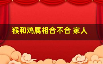 猴和鸡属相合不合 家人